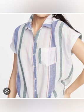 NWT Button Down Striped Top